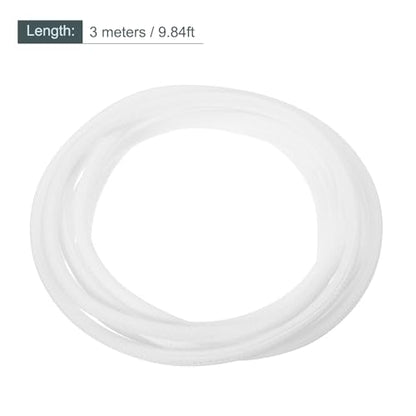 MECCANIXITY Split Sleeve Wire Loom 3/16" 9.84Ft White Self Wrapping Braided Sleeve UL94-V2 Fireproof PET Sleeving for Automotive, Home Cable Management - color: White, size: 3/16 Inch x 9.84Ft