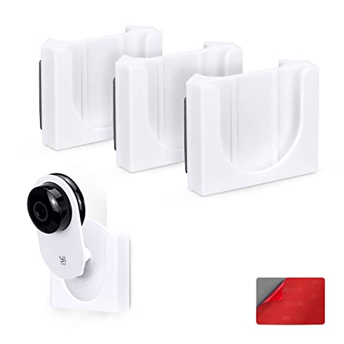 Corner Wall Mount for YI Home (3 Pack) Security Camera - Adhesive Holder, No Hassle Bracket, Strong 3M VHB Tape, No Screws, No Mess Install (White) by Brainwavz - color: White