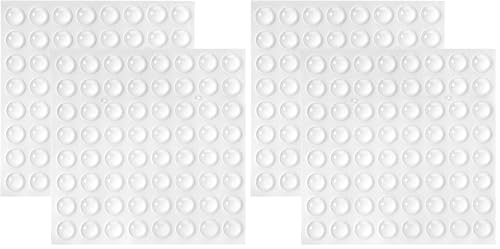 CHUNZEXI 200 PCS Clear Cabinet Door Bumpers - 1/4 Inch Diameter Silicone Door Stoppers for Cabinets and Drawers (Pack of 2) - size: 200 PCS ¼" (Pack of 2)