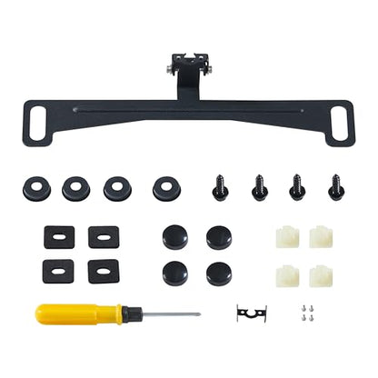 VOONOA Car Rear Camera License Plate Bracket with Screws Kit, Universal Rust-Proof Backup Camera Mount Accessories Installation Holder for Reverse Mirror Dash Cam