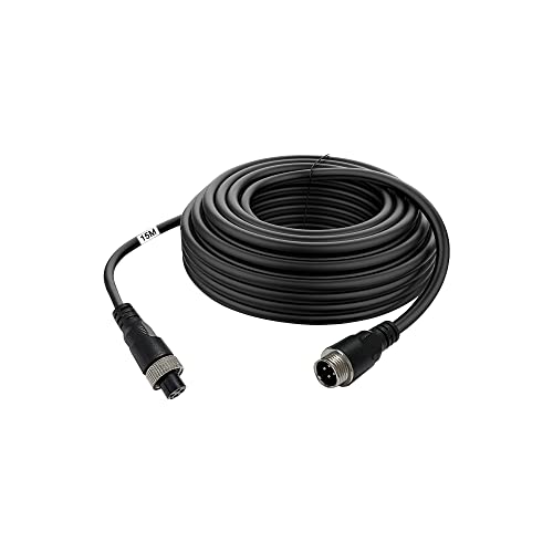 Auto 4-pin Aviation Video Backup CameraExtension Cable(49.2FT/15M) - size: 49.2FT