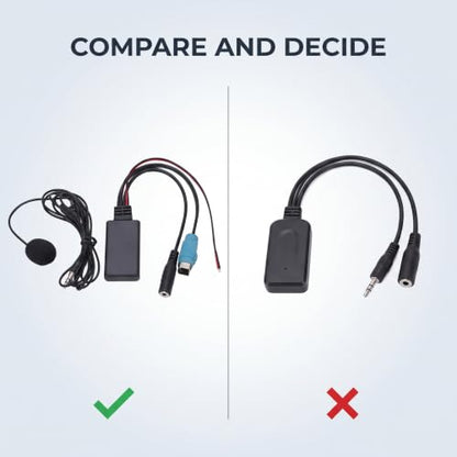 Bluetooth AUX Receiver Module, 5.0 AUX in Cable Adapter with Removable Microphone, Clear Audio Streaming Easy Installation for Car CD Player for KCE 237B 2009 Up
