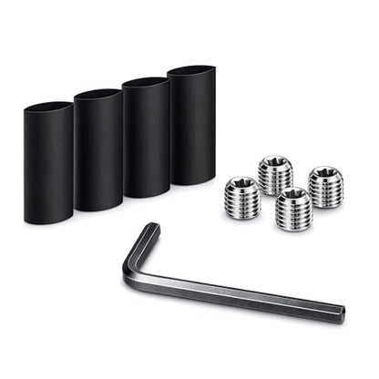 Set of 4 Heavy-Duty Brass Amp Input Reducers (4 AWG to 8 AWG) with Heat Shrink Tubing for Car Audio - size: 4Pcs（4 to 8 Gauge）