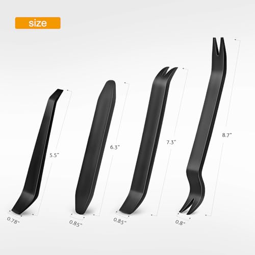 GOOACC Auto Trim Removal Tool Kit No-Scratch - color: 4PCS Trim Removal Tool Black