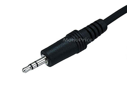 Monoprice 3.5mm Stereo Jack Cable - TRS, Male to Female, 25 Feet, Black - size: 25 Feet