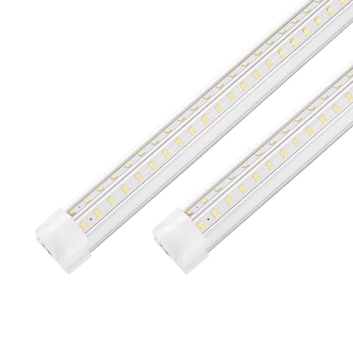 XLNYUUI Led Shop Lights,4FT LED Light 50W 6500K 7000LM Led Daylight,Garage Light Linkable Clear Cover Integrated V-Shape for Garage Warehouse Workbench Workshop(2-Pack) - size: 4FT 2PACK