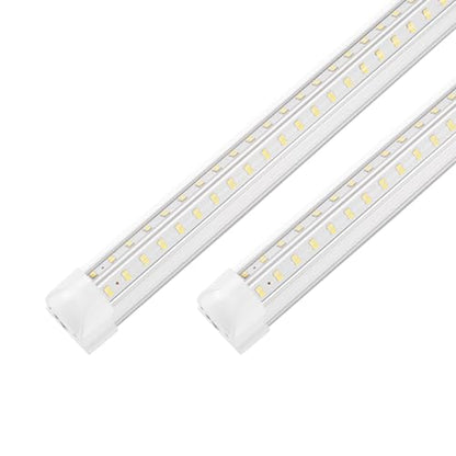XLNYUUI Led Shop Lights,4FT LED Light 50W 6500K 7000LM Led Daylight,Garage Light Linkable Clear Cover Integrated V-Shape for Garage Warehouse Workbench Workshop(2-Pack) - size: 4FT 2PACK