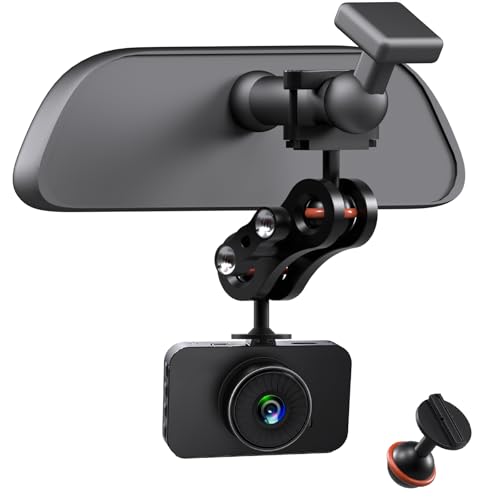 Dash Cam Mount,Aluminum Dash Camera Rear View Mirror Mount Kit