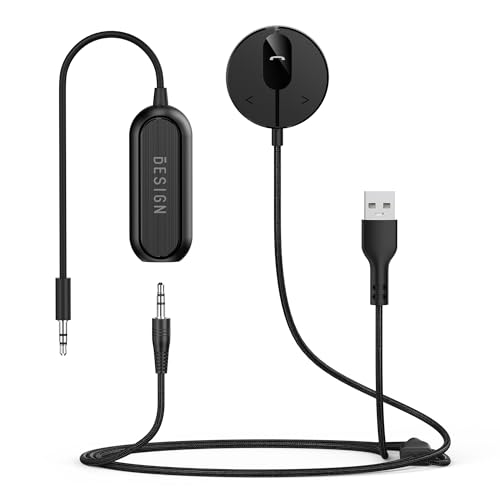 BESIGN BK01 Bluetooth Car Kit, Wireless Aux Receiver for Handsfree Calls and Music Streaming with Ground Loop Noise Filter for Car with Aux Port - style: Magnet Mount Receiver with Ground Loop Noise Filter