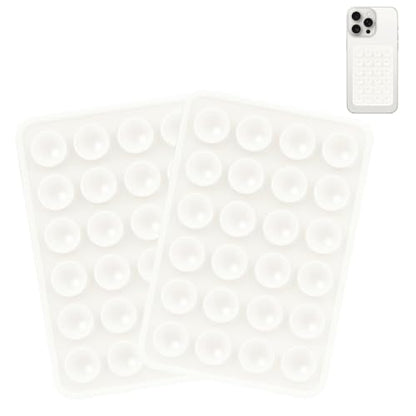 Giumel 2PCS Silicone Suction Phone Case Mount,Non Slip Suction Cup, Hands-Free Phone Accessories Holder for Selfies and Videos,Silicone Adhesive Stand Sticky for Cell Phone White - color: White