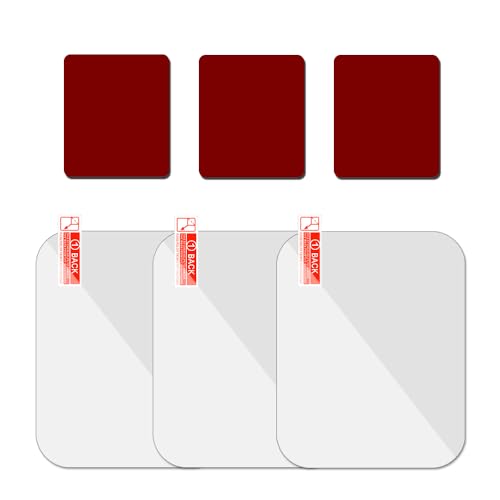 3 PCS Sticky Adhesive Pads for Dash Cam,Sticky Adhesive Replacement Tape for Dash Cam Mount,Car Camera Base,Phone Car Mount, with 3 Pcs Car Windshield Electrostatic Sticker (1.57×1.38in) - color: 1.57×1.38in