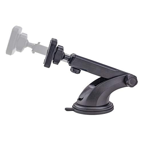 Dockem DashPro Magno Mount 3.0 Series: Magnetic Car Mount for Dash with Suction Base, Magnet Head, and Long Range Adjustable Extension Arm