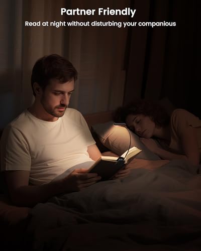 Glocusent 26 LED Reading Lights for Books in Bed, Ideal Gifts for Reader - color: Black