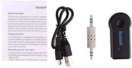Bluetooth Receiver 5.0 Wireless Audio Receiver, 3.5mm Jack AUX car Audio Wired Headset/Home Stereo System Compatible, can be Connected to Smartphone Tablet Bluetooth, Hands-Free Compatible Microphone