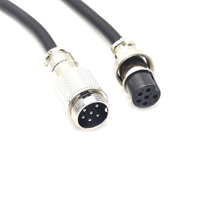 3.28ft GX16 6 Pin Cable Male to Female Head Aviation Cordset, GX16 6 Pin Panel Mount Circular Metal Aviation Connector Cable Male to Female Adapter (1Meter) - size: 3.28ft