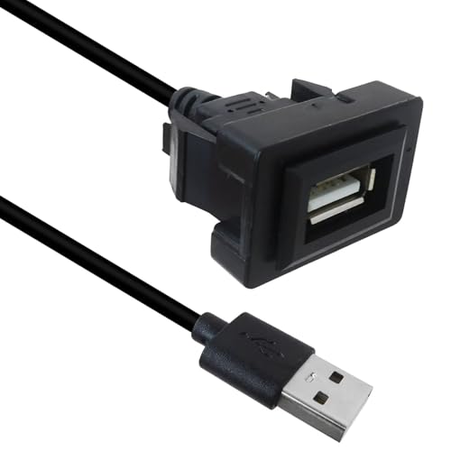 New Male to Female USB Power Socket Adapter, USB Port Car Charger Compatible with Toyota Camry 2011–2019