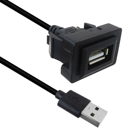 New Male to Female USB Power Socket Adapter, USB Port Car Charger Compatible with Toyota Camry 2011–2019