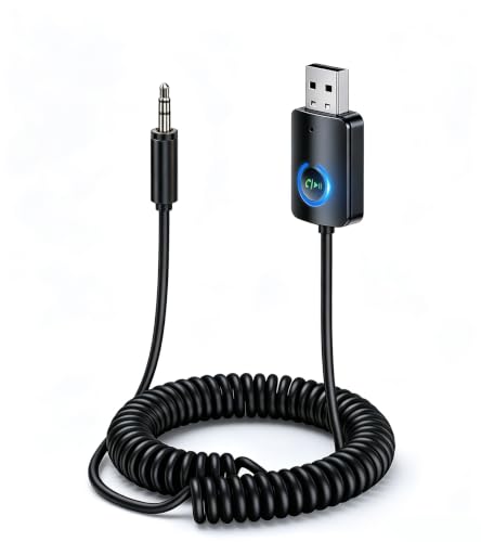 KAIY AUX Bluetooth Adapter for Car, 3.5mm Bluetooth Receiver