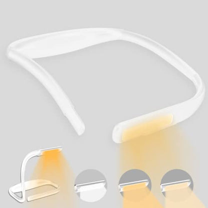 Neck Reading Light for Bed Adjustable: Bendable Arms 2-Pack White - color: White, size: 2-Pack
