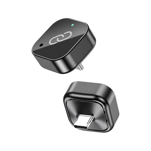 2-in-1 Wireless CarPlay Adapter USB C for Factory Wired CarPlay and Android Auto, 5GHz WiFi Bluetooth 5.0 Auto Reconnect, Low-Latency Dongle, Black - color: Raven Black