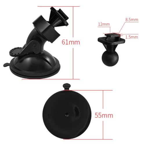 Universal Car Dash Cam Mount - Vacuum Suction Cup Holder with 4 Interchangeable Heads for GPS Navigation and Dashboard Recorder(Buckle w/o CardPos) - style: Buckle w/o CardPos
