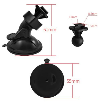 Universal Car Dash Cam Mount - Vacuum Suction Cup Holder with 4 Interchangeable Heads for GPS Navigation and Dashboard Recorder(Buckle w/o CardPos) - style: Buckle w/o CardPos
