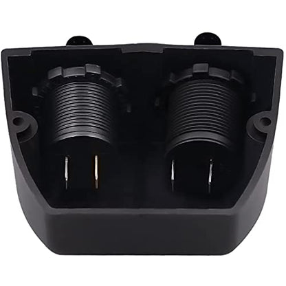 Waterproof Dual USB Charger Power Adapter (5V 2.4A / QC3.0 Quick Charge 3.0) + Cigarette Lighter Socket Tent Type Panel 12 / 24V DC for Car Motorcycle Boat Marine ATV RV