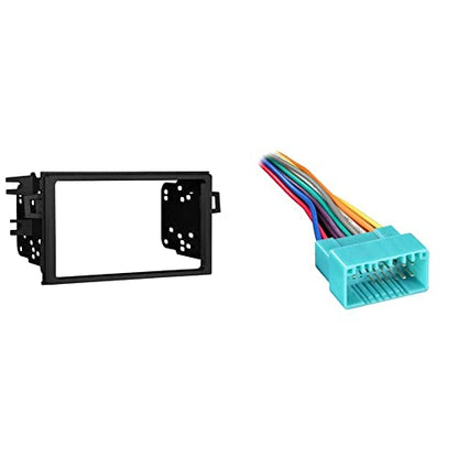 Metra 95-7895 Double DIN Installation Dash Kit for 1998-2002 Honda Accord & 70-1721 Wiring Harness for 1998-2013 Acura/Suzuki/Honda Vehicles - style: Kit + Wiring Harness