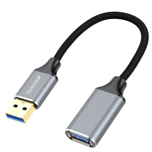 USB Extension Cable 1ft, USB A 3.0 Extender Male to Female Cord Braided - size: 1 Feet