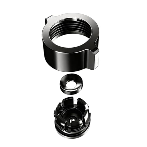 1 Set of 17mm Ball Head Adapters Nut for Vehicle Phone Mount Brackets Windshield Suction Cup Stand Aluminum Screw Nut Cap Pad Car Phone Holder Accessories - color: 1set Black