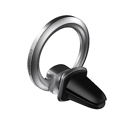 Scosche MagicMount MEMSV Elite2 Magnetic Phone Mount for Car Vent, MagSafe Phone Holder with 360° Adjustable Magnet Head, iPhone Compatible Cell Phone Stand 17/16/15/14/13/12 & MagSafe Case, Silver - color: Silver, style: MagSafe Vent
