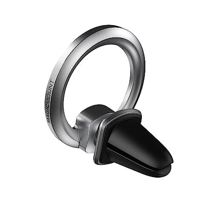 Scosche MagicMount MEMSV Elite2 Magnetic Phone Mount for Car Vent, MagSafe Phone Holder with 360° Adjustable Magnet Head, iPhone Compatible Cell Phone Stand 17/16/15/14/13/12 & MagSafe Case, Silver - color: Silver, style: MagSafe Vent