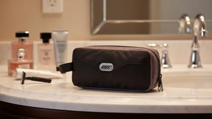 GOX Travel Toiletry Bag Dopp Kit Case for Men Multifunction Packing Organizer Pouch(Black) - color: Black/Grey