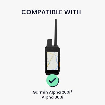 kwmobile Silicone Case for Garmin Alpha 200i / Alpha 300i Case - Protective Cover for GPS Handheld - Anti-Slip Outdoor Sleeve in Black - color: black