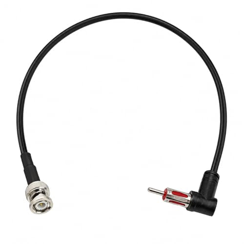 BNC Male to AM/FM Male Right Angle Adapter 20 inches Pigtail Jumper RF coaxial Cable for Radio Antenna - color: AMFM R/A to BNC Male