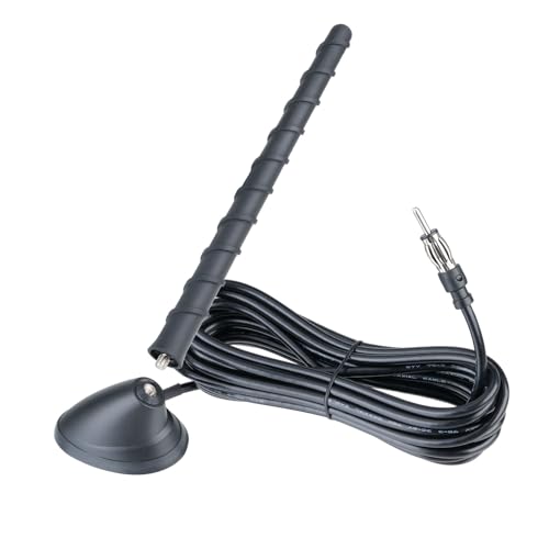 Superbat Universal Car Radio Antenna Roof Mount FM AM Stereo Antenna Replacement Aerial for Vehicle Truck SUV Marine Boat Radio Stereo Head Unit Receiver