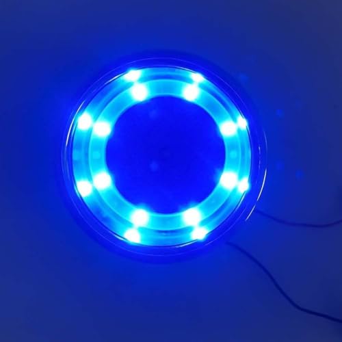 2Pcs Blue LED Boat Cup Drink Holder,Stainless Steel Polished Cup Holder for Boat,12V,Water Proof for Marine Boat Rv Camper