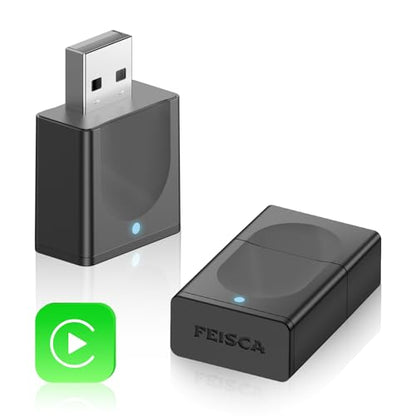 Wireless Carplay Adapter for iPhone, Convert Wired to Apple Carplay Wireless Adapter, Mini Size with Bluetooth 5.3 WiFi 5.8 GHz, Plug and Play, Connection Stable No Delay - color: Black