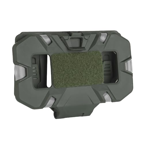 Zhongren Tactical Plate Carrier Vest Attachments Universal Phone Chest Mount for Screen Size 4.7"-6.7" Molle Foldable Navigation Phone Holder Board - color: Green