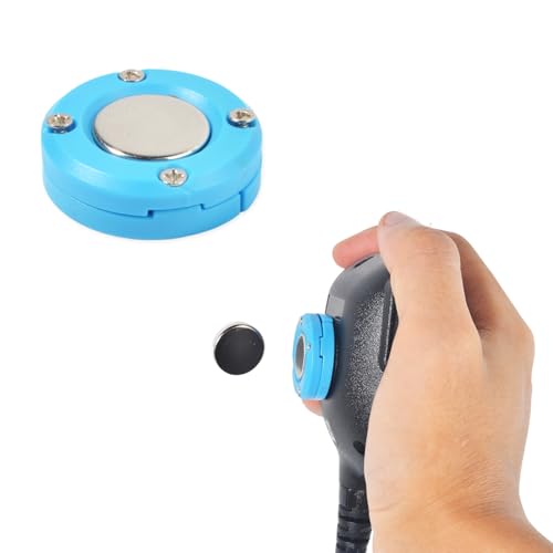UAYESOK Magnetic CB Microphone Hanger Mount, Mobile Radio Mic Holder - color: Blue
