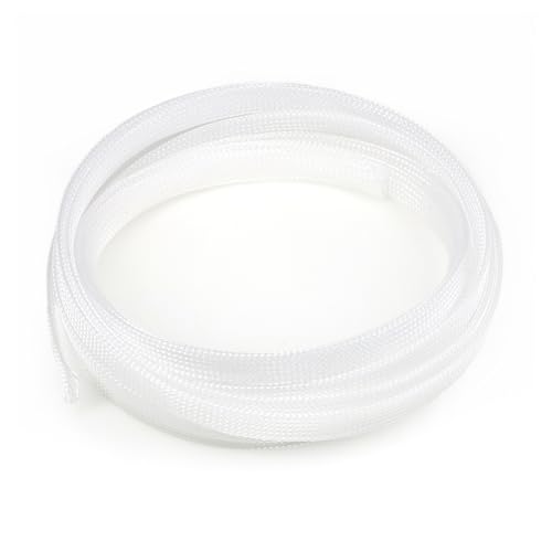 Braided Cable Management Sleeve, 16.4ft Flexible Wear-Resistant Cable Sleeve, Expandable Wire Management for Home, Office, Industry & Automobile (Clear, 1/2") - color: Clear, size: 1/2"