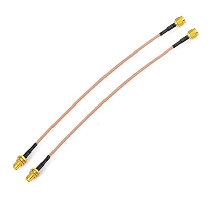 Bingfu WiFi Antenna Extension Cable (2-Pack) RP-SMA Male to RP-SMA Female Bulkhead Mount RG316 Cale 15cm 6 inch for WiFi Router Security IP Camera Wireless Mini PCI Express PCIE Network Card Adapter - color: 6 inch / 15cm