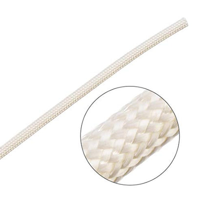 uxcell Insulation Braid Sleeving, 16.4Ft-2mm High Temp Fiberglass Sleeve White - color: White, size: 2mm