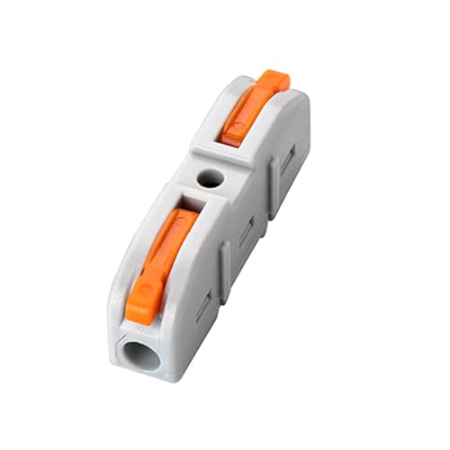 Nineleaf Lever Wire Connectors, 40PCS Compact Inline Wire Splicing Connectors, 1 in 1 Out Quick Connect Electrical Terminals for 28–12 AWG Solid & Stranded Wire, Orange - color: CONN-1, size: 40PCS