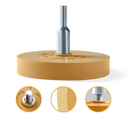30 Pack Decal Remover Eraser Wheel Rubber Eraser Wheel for Drill Removes Car Stripes Vinyl Tapes and Graphics Rubber Eraser Wheel Tool Kit for Cars, RV, Motorcycles Sticker Remover Tool - size: 30 Pack Solid