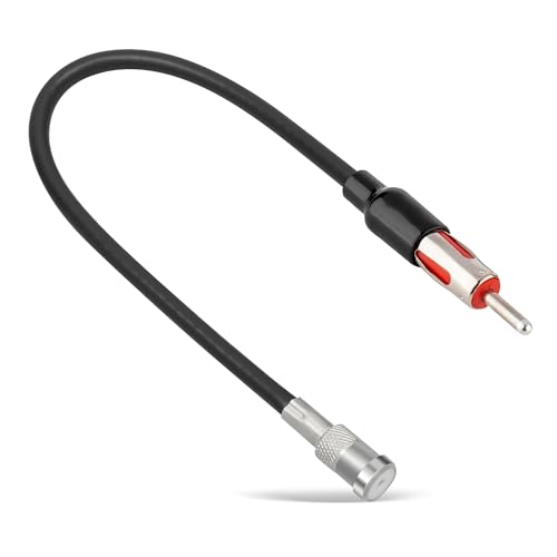 RED WOLF Car Radio Antenna Adapter Connector Select for VW 1985-2006, BMW 1984-2014, Mercedes-Benz 1984-2004 Aftermarket Stereo CD Player DIN Plug Extension Cable