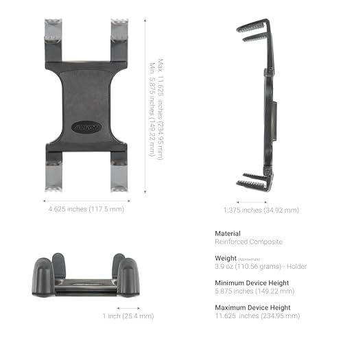 ARKON Mounts Slim-Grip Tablet Mount with Double Robust Car Cup Mount | Universal Fit Tablet Holder | Extendable Cup Holder | Compatible with iPad, Samsung, Google, Kindle and More