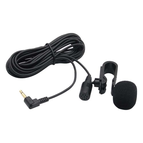 2 Pack Car Stereo Microphone 3.5mm and 2.5mm Plug Car Radio Mic for Pioneer AVH AVIC FH DEH DMH SPH MVH Kenwood Boss JVC Sony Jensen Alpine Car Head Unit Stereo Receiver GPS DVD