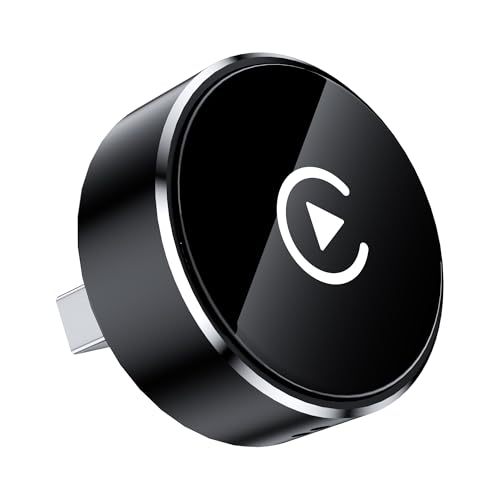 Wireless CarPlay Adapter, 2-in-1 Mini CarPlay & Android Auto Wireless Adapter, Plug & Play, Auto Connect, Car Accessories, Car Play Dongle Compatible with iPhone & Android - color: Black