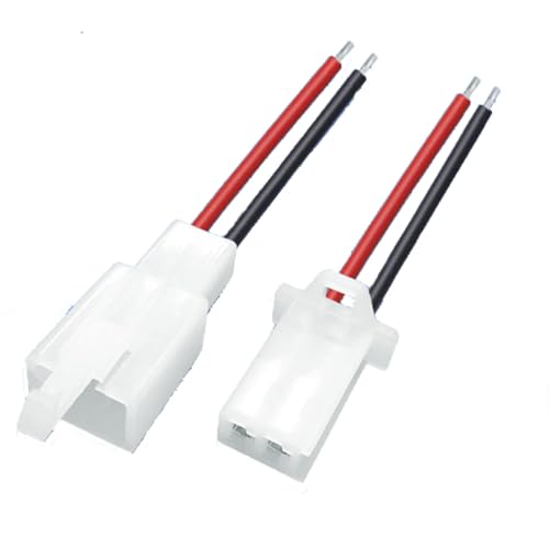 2-Pin Auto and Motorcycle Accessories Connector with Cable Male&Female Plugs AWG Wire Terminal Connectors Plug Auto Electrical Wire Pack of 5 - size: 2 pin